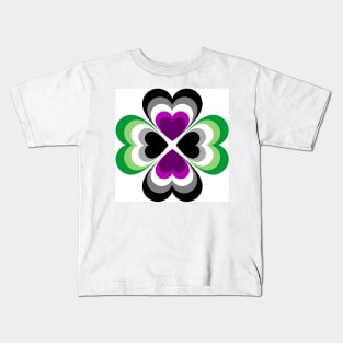 Ace/Aro clover hearts Kids T-Shirt